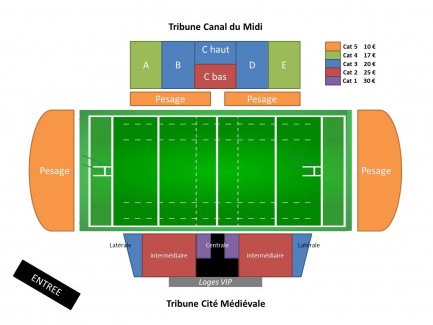 Stade Domec 2013 - 2014 tarif match