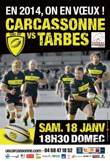 affiche USC - Tarbes 2014