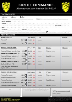 Bulletin abonnement usc 2013-2014