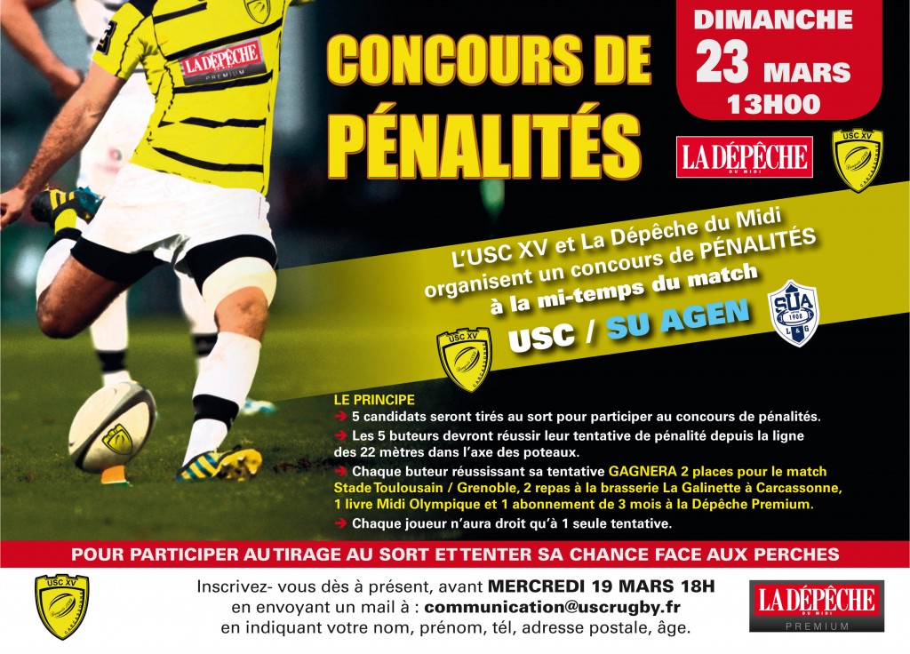 article concours de penalites usc - agen