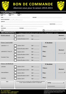 Bulletin Abonnements 2014-2015