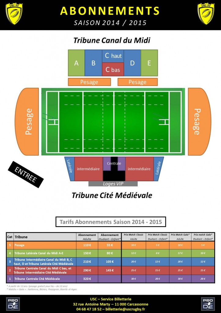 Plan Domec et Tarifs Abonnements 2014-2015