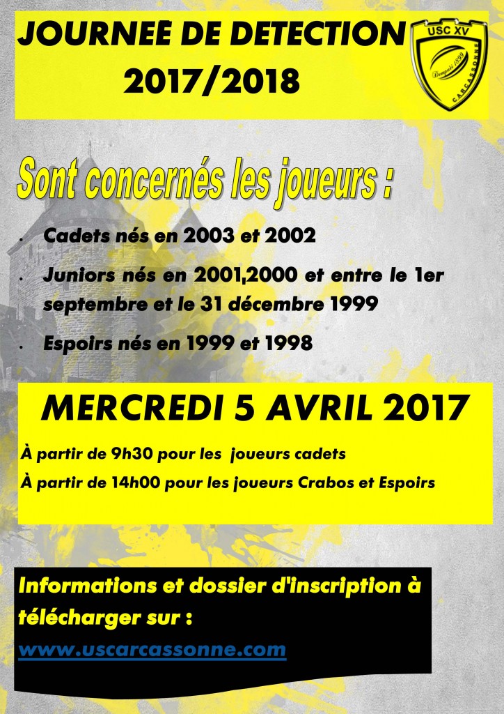 Journée de Détection Association USC 2017-2018