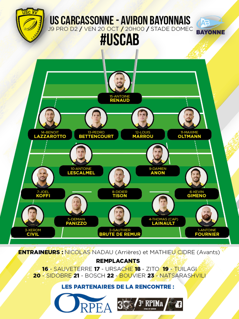 Compo USC pour Bayonne