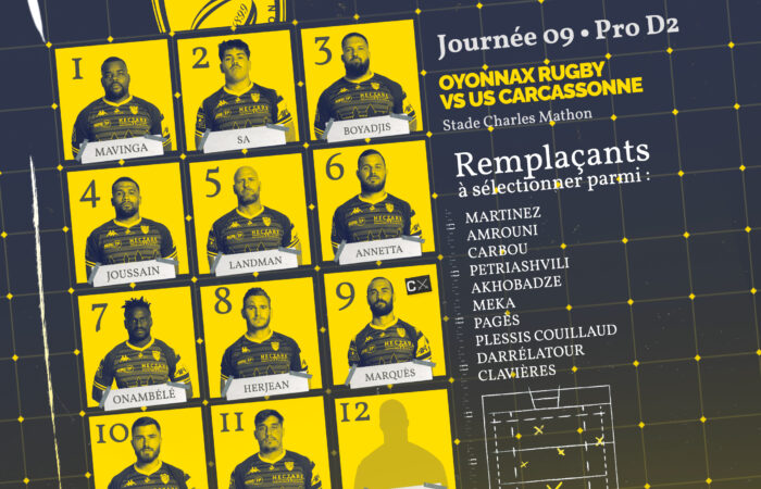 Oyonnax Carcassonne composition équipe